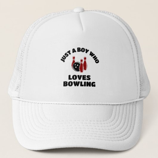 Casquette Juste un garçon qui aime le bowling (Devant)