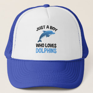 Casquette Juste un garçon qui aime les dauphins
