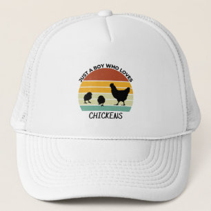 Casquette Juste un garçon qui aime les poulets