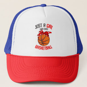 Casquette Juste une fille qui aime la fille de basket-ball