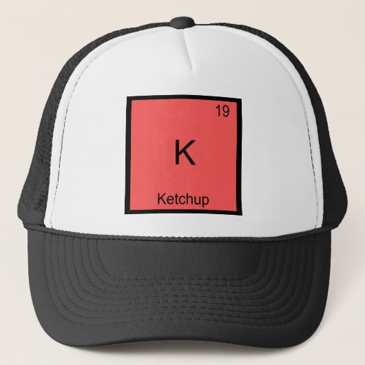 Casquette K - Ketchup Funny Chimie Élément Symbole T-shirt (Devant)