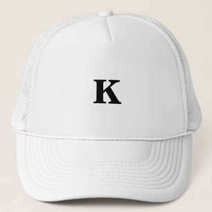 Casquette K Logo personnalisé Monogramme ou couleur blanche