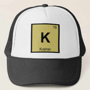 Casquette K - Symbole de tableau périodique de la chimie de