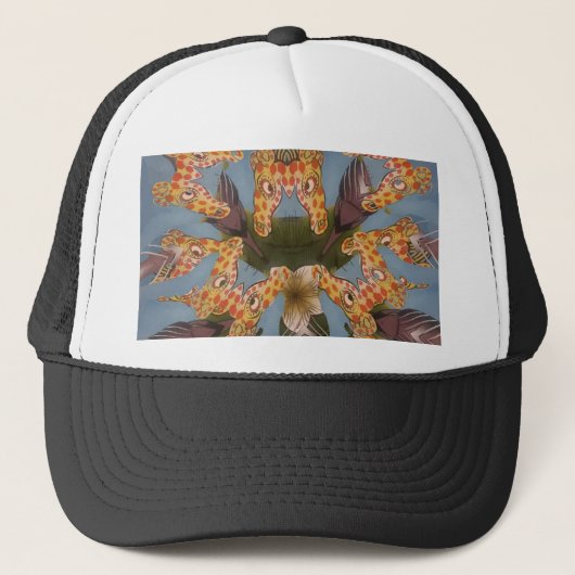 Casquette Kaleidoscope Giraffe Mandala : Safari Art Abstrait (Devant)
