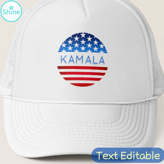 Casquette Kamala Harris Election USA Drapeau moderne Texte p