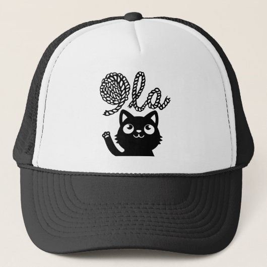 Casquette Kamala Harris Président 2024 Comma La Cat et Yarn (Devant)