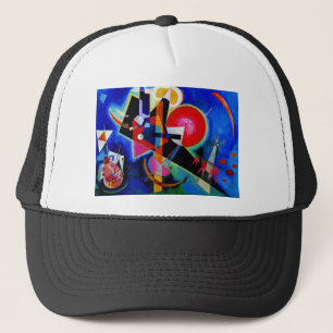 Casquette Kandinsky en peinture Abstraite bleue