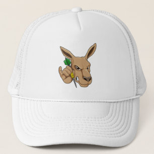Casquette Kangaroo comme joueur de Dart avec Dart