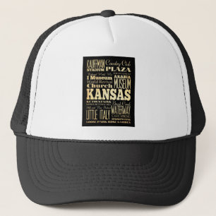 Casquette Kansas City d'art de typographie d'état du