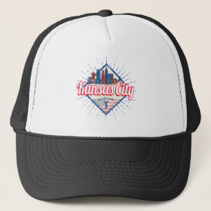 Casquette Kansas City Missouri États-Unis Skyline Vintage