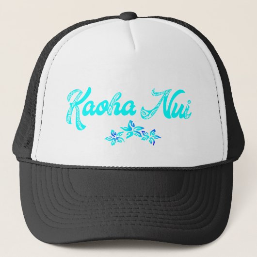 Casquette KAOHA NUI (lagon de Bleu) (Devant)