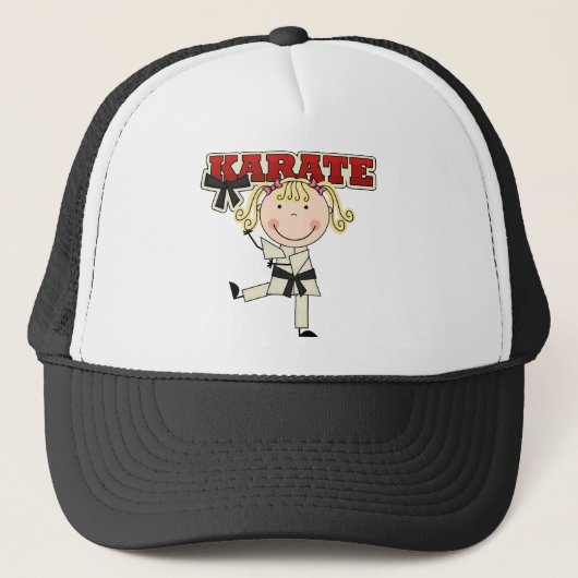 Casquette KARATÉ - T-shirts et cadeaux blonds de fille (Devant)