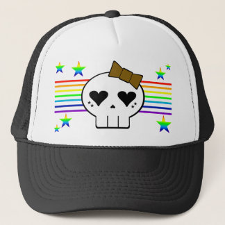 CASQUETTE KAWAII SKULL RAINBOW STRIPES STARS