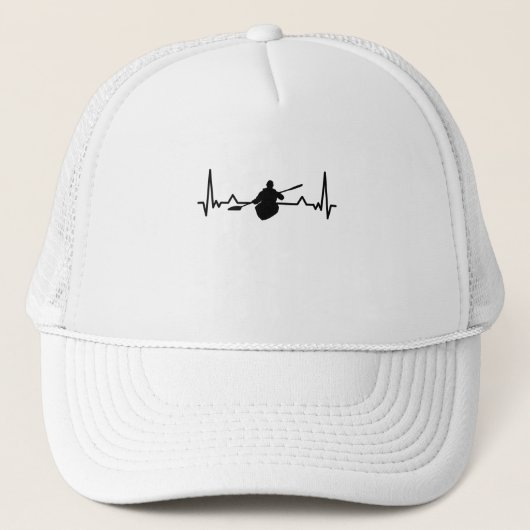 Casquette Kayak Heartbeat Line Funny Kayaking Gifts (Devant)