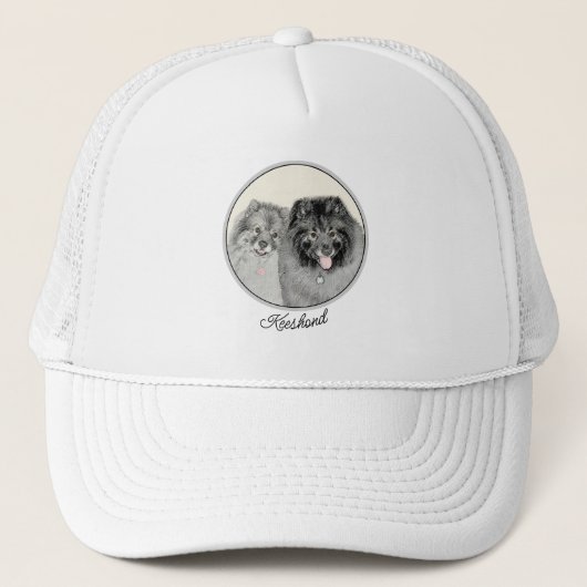 Casquette Keeshond Graphics Keeshond Maman et son (Devant)