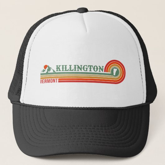 Casquette Killington Vermont Retro Sunset Ski Souvenirs 60s (Devant)