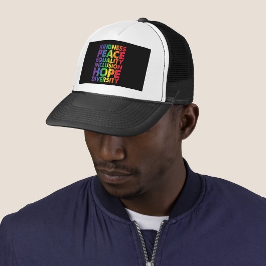 Casquette Kindness Peace Equality Love Inclusion Hope LGBT (En situation)