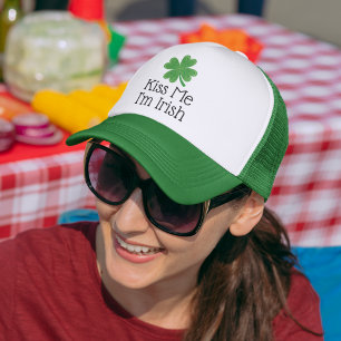 Casquette Kiss Me I'm Irish Clover Saint Patrick's Day