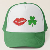 Casquette Kiss Me Je suis Irlandais Lips Shamrock St. Patric (Devant)