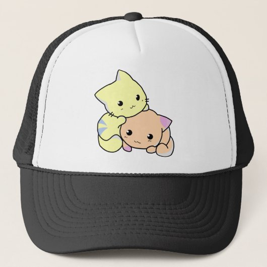 Casquette Kitties Caricature Snuggle Chats Cute Kittens (Devant)