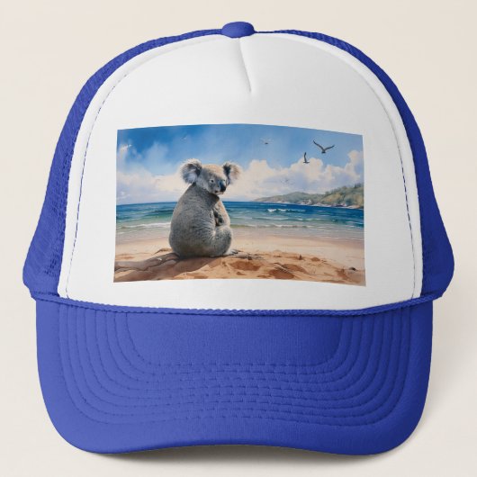 Casquette Koala regarde l'océan (Devant)