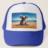 Casquette Koala sur une plage de sable (Devant)