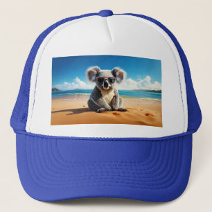 Casquette Koala sur une plage de sable