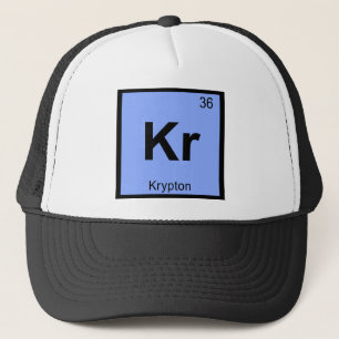 Casquette Kr - Symbole du krypton dans le tableau périodique