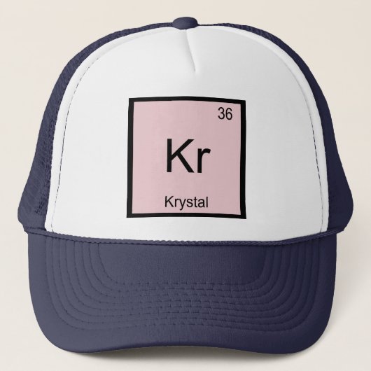 Casquette Krystal Nom Chimie Élément Tableau périodique (Devant)