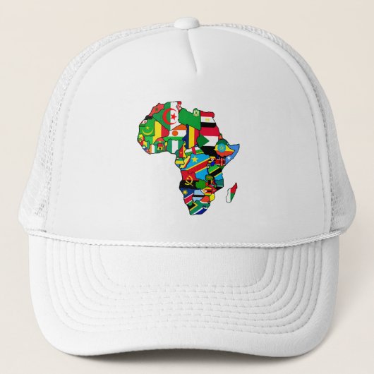 Casquette La carte africaine des drapeaux de l'Afrique dans (Devant)