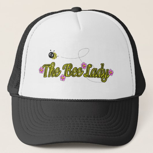 Casquette la dame d'abeille avec des fleurs (Devant)