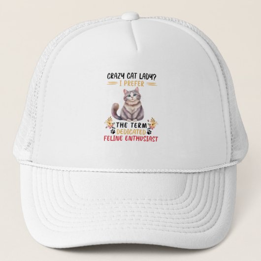 Casquette La Dame du chat fou ou passionné de Feline ? (Devant)