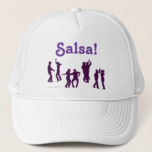 Casquette La danse de Salsa pose des silhouettes faites sur (Devant)