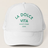 Casquette La Dolce Vita Côte Amalfi Vert de la mer (Devant)