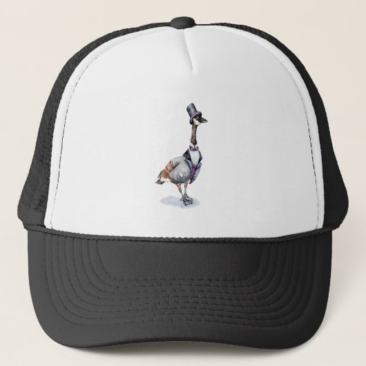 Casquette La douce oie victorienne dans un chapeau supérieur (Devant)