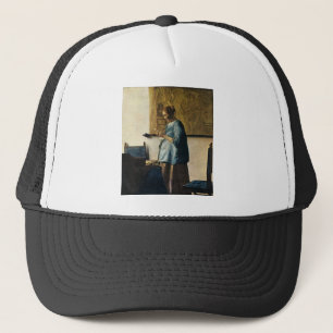 Casquette La femme de Vermeer en bleu Lire une lettre ca.166
