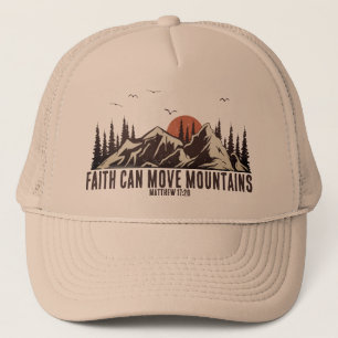 Casquette La foi peut déplacer les montagnes Bible Verse Chr