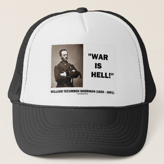 Casquette La guerre de William Tecumseh Sherman a lieu (Devant)