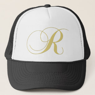 Casquette La lettre R de monogramme d'or choisissent
