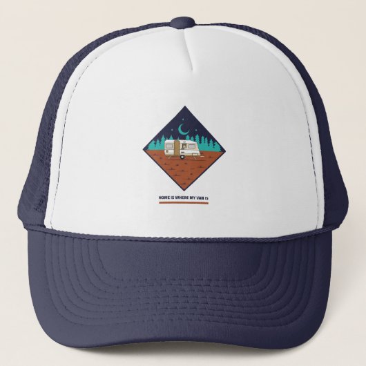 Casquette La maison est où est mon van (Devant)