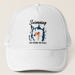Casquette La natation aussi facile que H2O - Création de nat