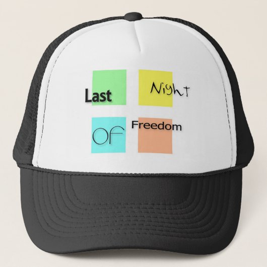 Casquette La nuit dernière de la liberté (Devant)