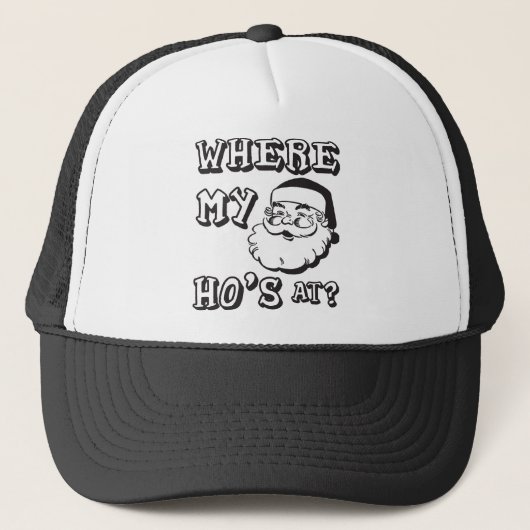 Casquette Là où mon Ho - à Noël drôle le père noël (Devant)