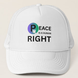Casquette La paix est un droit humain Militant minimaliste