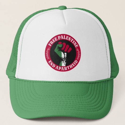 Casquette La Palestine libre met fin à l'apartheid II (Devant)