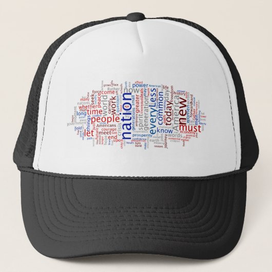 Casquette La parole Tagcloud d'inauguration d'Obama (Devant)