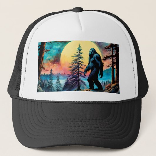 Casquette La Pleine lune colorée Sasquatch de Squatchin (Devant)