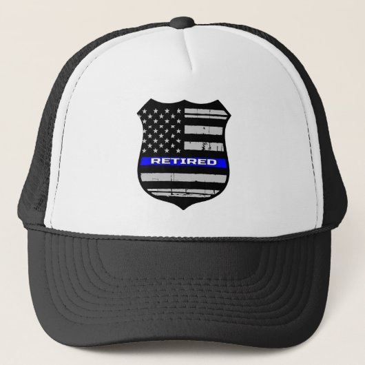 Casquette La police Badge Blue Line retiré (Devant)
