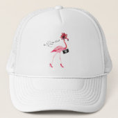 Casquette La Reine A Retraité Classy Chic Flamant rose Rose (Devant)