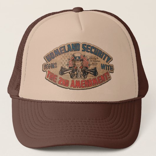 Casquette La sécurité de patrie commence avec la deuxième (Devant)